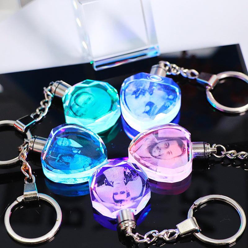Glow2Glow™ Crystal Photo LED Keychain