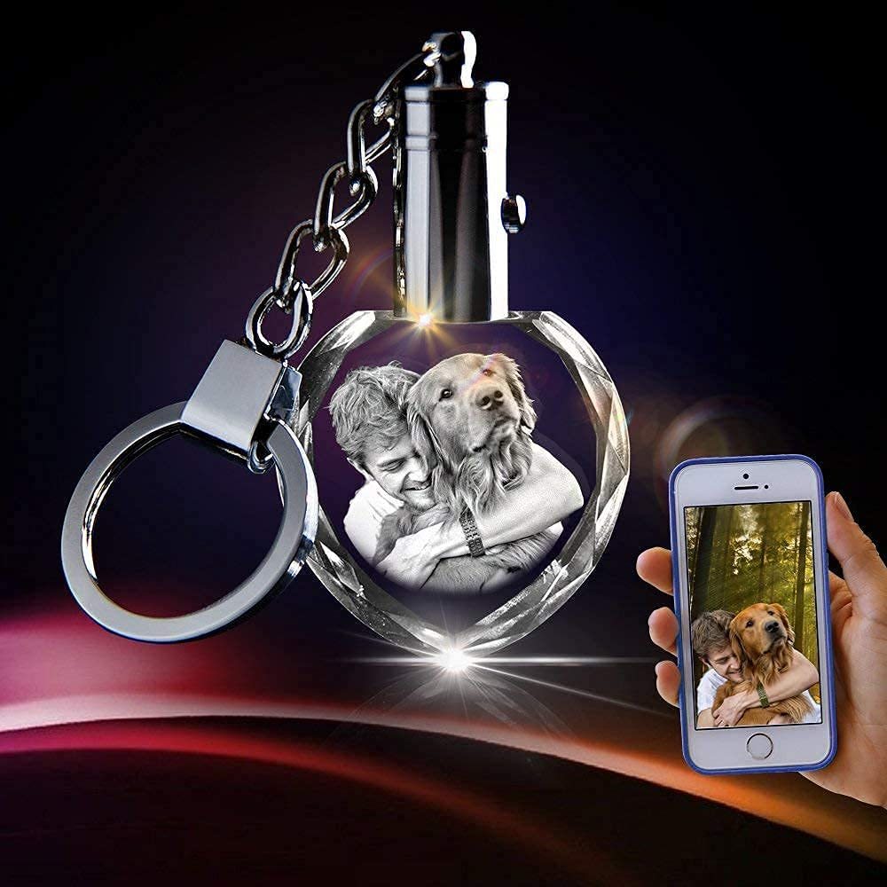Glow2Glow™ Crystal Photo LED Keychain