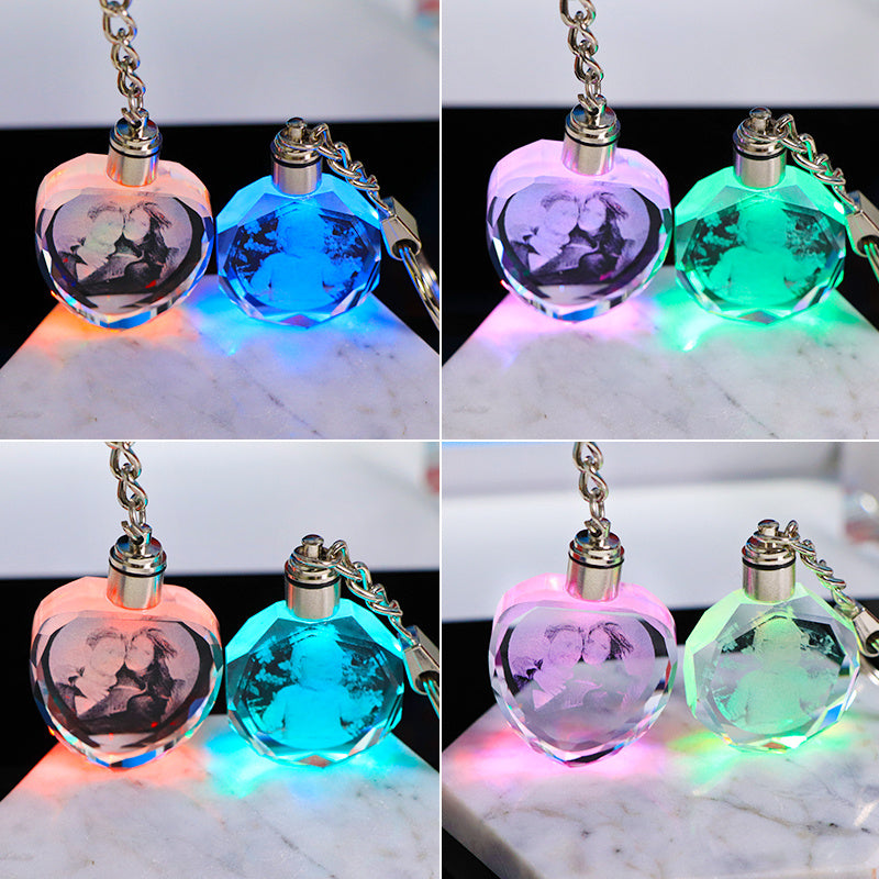 Glow2Glow™ Crystal Photo LED Keychain