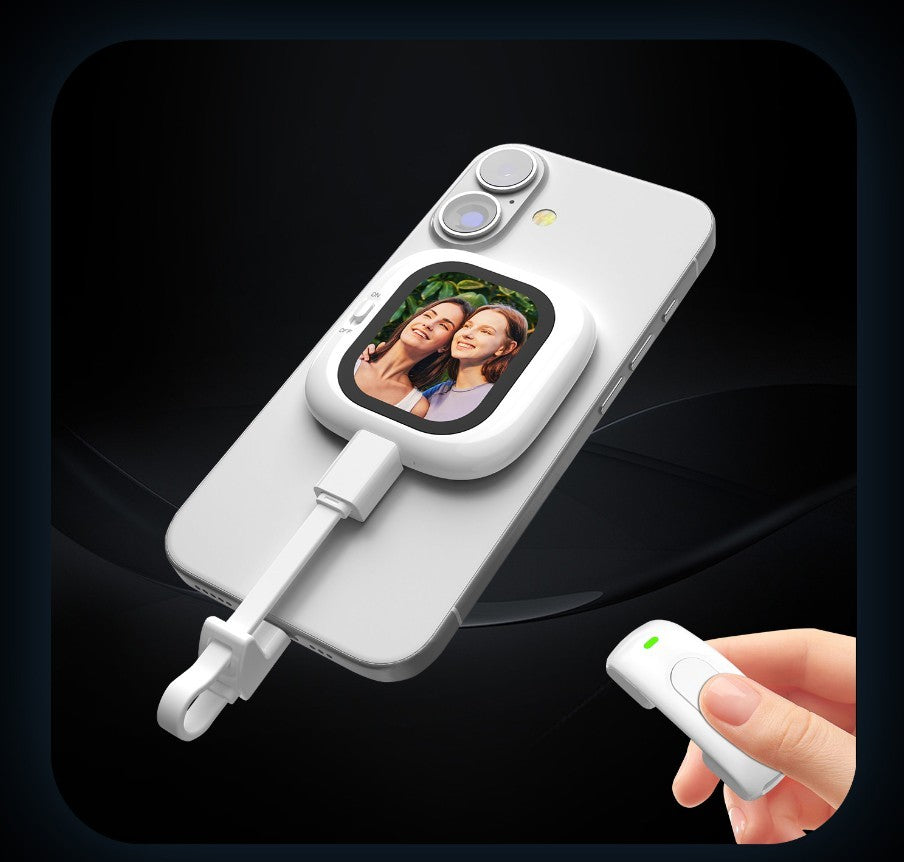 Glowcam Founist Mini: A Portable Screen for Professional Selfies.